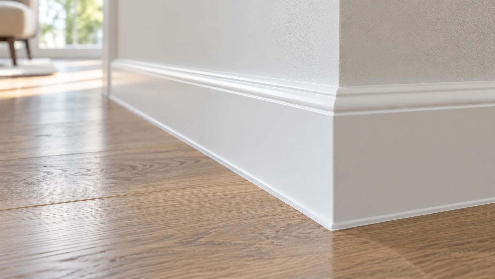 After Exopest pest control – clean, sealed baseboard